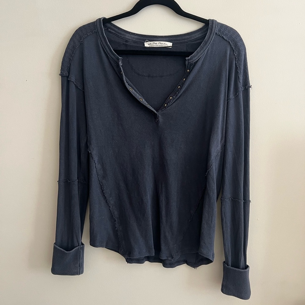 Free People Henley Long Sleeve Shirt